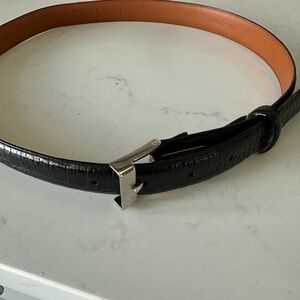 Ralph Lauren Black and Tan Leather Belt